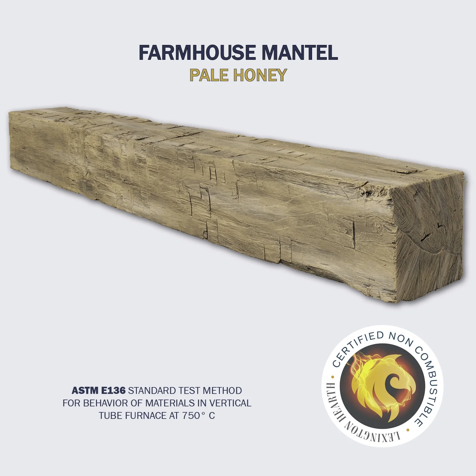Farmhouse Non Combustible Rustic Mantel — Lexington Hearth